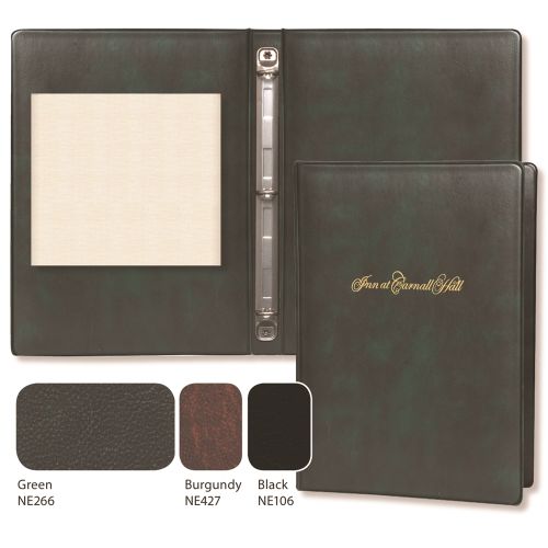 Guest Directory Windsor Leatherette 3-Ring Binder, Black